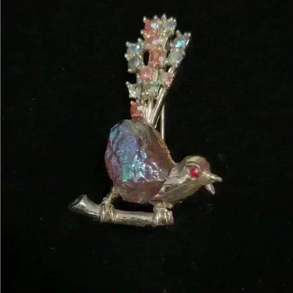 BSK Peacock Brooch - Picture 2 of 3